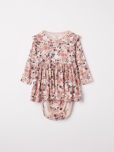 Polarn O. Pyret Mekko bodylla ja kukkakuviolla