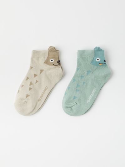 Polarn O. Pyret Korvalliset nilkkasukat, 2 kpl/pakkaus, kissa