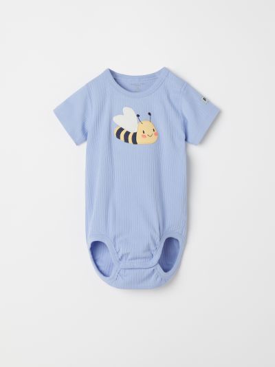 Polarn O. Pyret Lyhythihainen body mehiläisapplikoinnilla