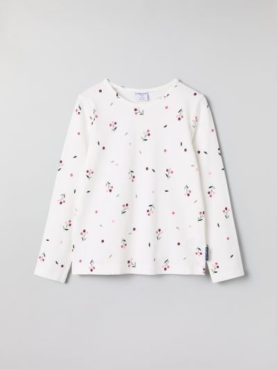 Polarn O. Pyret Pitkähihainen t-paita kukkakuviolla