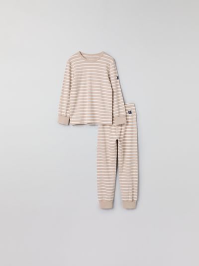 Polarn O. Pyret Raidallinen pyjama taitettavilla resoreilla