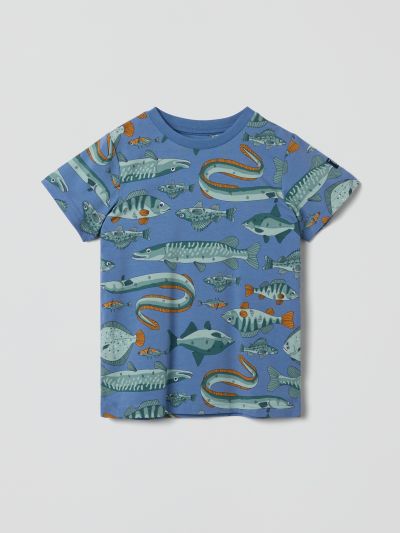 Polarn O. Pyret T-paita kalakuviolla