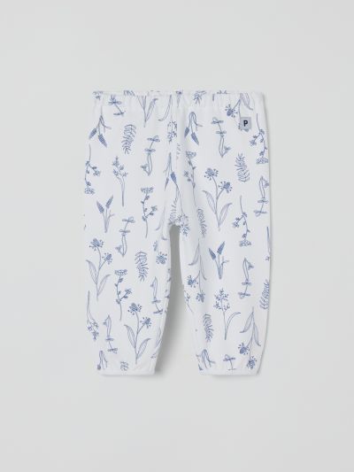 Polarn O. Pyret Collegehousut kukkakuviolla