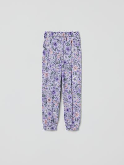 Polarn O. Pyret Housut taskuilla ja kukkakuviolla