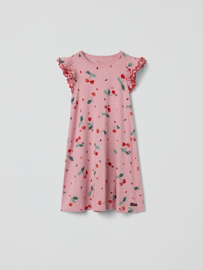 Polarn O. Pyret Lyhythihainen yöpaita kirsikkakuviolla