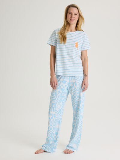 Polarn O. Pyret Aikuisten lyhythihainen pyjama muumikuviolla