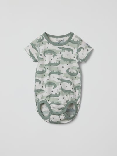 Polarn O. Pyret Lyhythihainen body krokotiilikuviolla