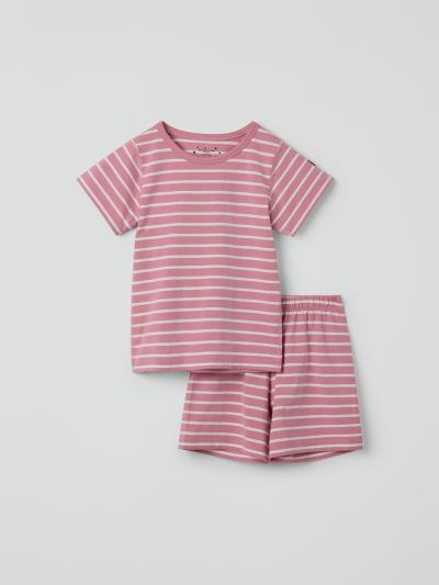 Polarn O. Pyret Lyhythihainen raidallinen kaksiosainen pyjama