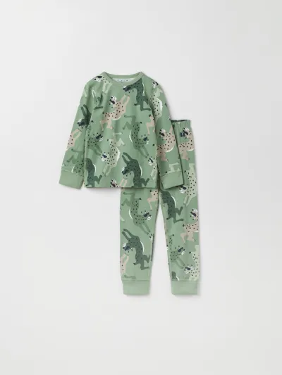 Polarn O. Pyret Pyjama taitettavilla resoreilla ja ilveskuviolla, kuva 1 / 1