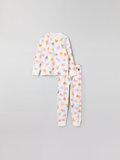 Polarn O. Pyret Pyjama sydänkuviolla