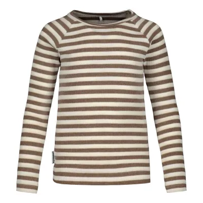 Metsola RIB T-SHIRT LS STRIPED, COCO/WHITE - 98, kuva 1 / 1