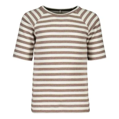 Metsola RIB T-SHIRT SS STRIPED, COCO/WHITE - 122, kuva 1 / 1