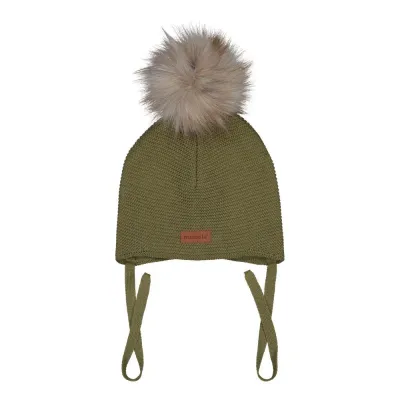 Metsola BABY BEANIE FUR, OLIVINE - 2-6 kk, kuva 1 / 1
