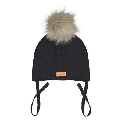 Metsola BABY BEANIE FUR, BLACK - 3-4 v, kuva 1 / 1