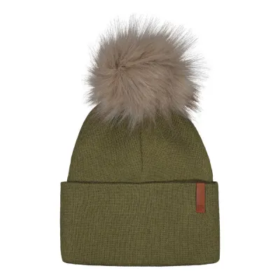 Metsola FOLDED BEANIE FUR, OLIVINE - Aikuiset, kuva 1 / 1