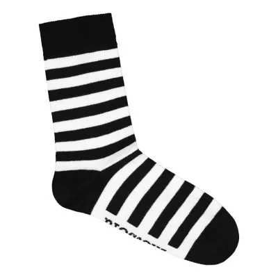 Metsola STRIPED SOCKS, BLACK/WHITE - 22-24, kuva 1 / 1