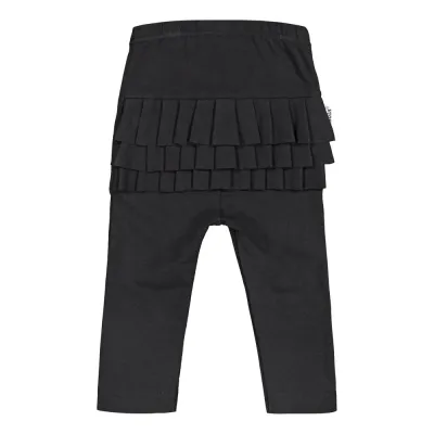 Metsola BASIC FRILLA LEGGINGS, BLACK - 98, kuva 1 / 1