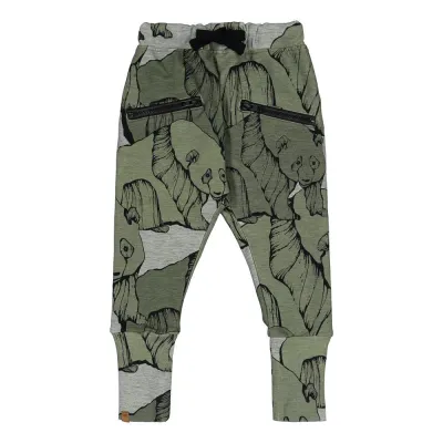 Metsola PANDA ZIPPER PANTS,PANDA GREEN - 98, kuva 1 / 1