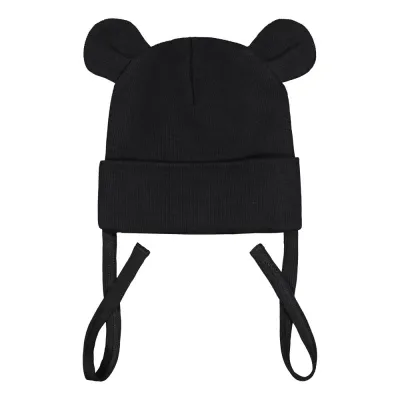 Metsola RIB BEAR BABY BEANIE, BLACK - NB, kuva 1 / 1