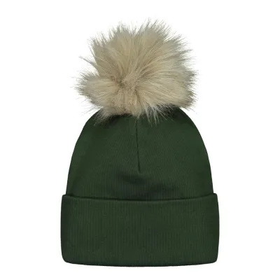 Metsola RIB BEANIE WITH FUR POM AUTUMN PARTY - A, kuva 1 / 1