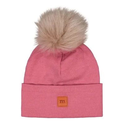 Metsola MERINO BEANIE WITH POM POM, DUST ROSE - NB, kuva 1 / 1