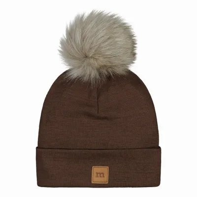 Metsola MERINO BEANIE WITH POM POM, CHESTNUT - NB, kuva 1 / 1