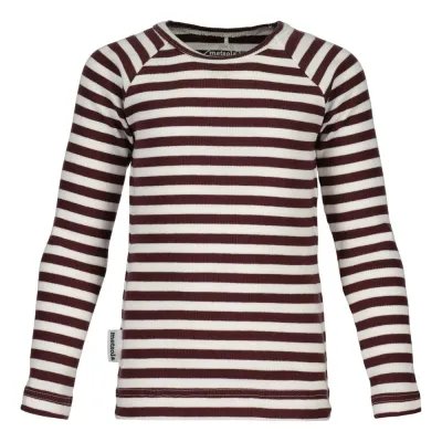 Metsola STRIPED SHIRT RIB, POMEGR/WHITE - 104, kuva 1 / 1