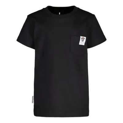 Metsola BADGER T-SHIRT SS FOR KIDS, BLACK - 98/104, kuva 1 / 1