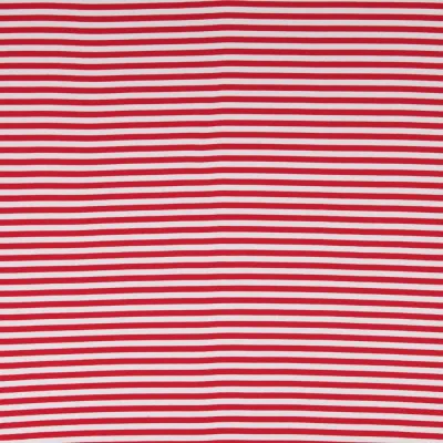Metsola Rib Organic Cotton, Poppy/White 1 m, kuva 1 / 1