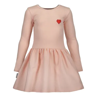Metsola HEART RIB DRESS, LIGHT PINK SALT - 98/104, kuva 1 / 1