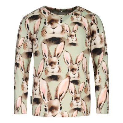 Metsola BUNNY T-SHIRT LS, BUNNY GREEN - 104, kuva 1 / 1