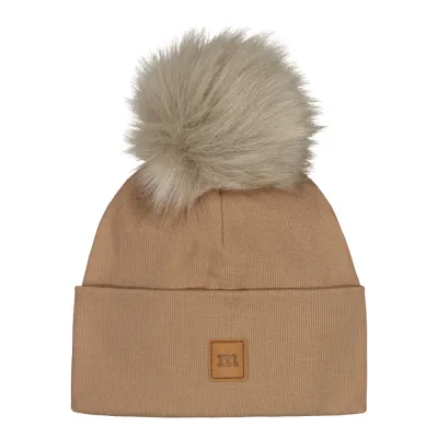 Metsola RIB BEANIE 1 POM POM, PECAN - 1-2Y, kuva 1 / 1