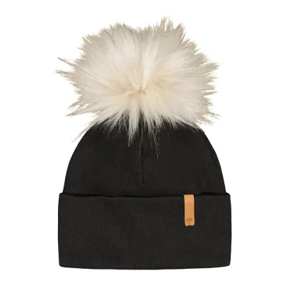 Metsola RIB BASIC BEANIE 1 POM POM, BLACK - NB, kuva 1 / 1