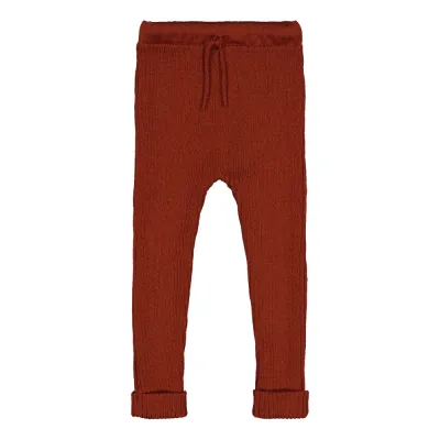 Metsola MERINO KNITTED LEGGINGS, CARAMEL - 86/92, kuva 1 / 1