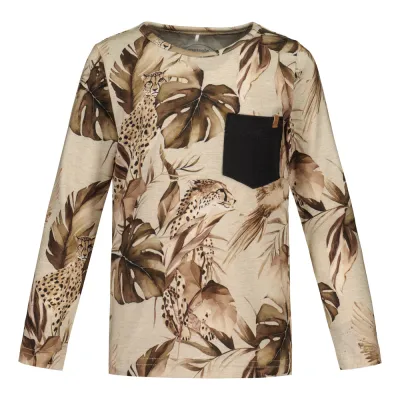 Metsola SAVAGE SAND T-SHIRT LS, MACADAMIA - 128, kuva 1 / 1