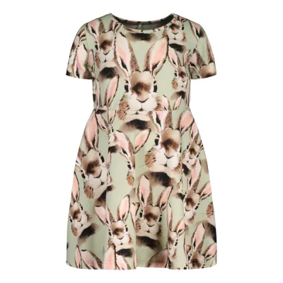 Metsola BUNNY DRESS SS, BUNNY GREEN - 74/80, kuva 1 / 1