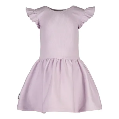 Metsola RIB FRILLA DRESS SLEEVELESS, SWEET LILAC - 110/116, kuva 1 / 1