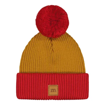 Metsola TWIN COLOUR BEANIE, DARK HONEYGOLD/POPPY - A, kuva 1 / 1