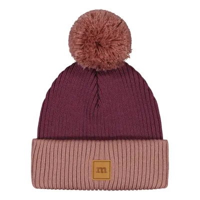 Metsola TWIN COLOUR BEANIE, DARK CUPCAKE/DARK LILAC - 3-4Y, kuva 1 / 1