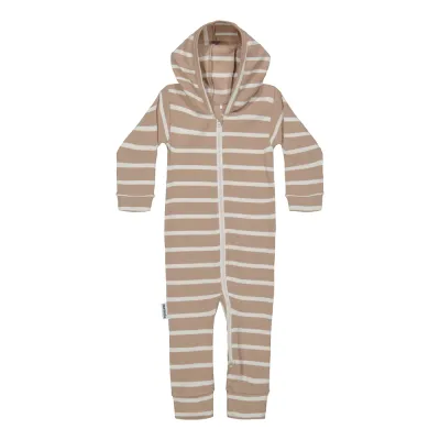 Metsola STRIPED RIB PLAYSUIT, PECAN/CREAMY - 68, kuva 1 / 1