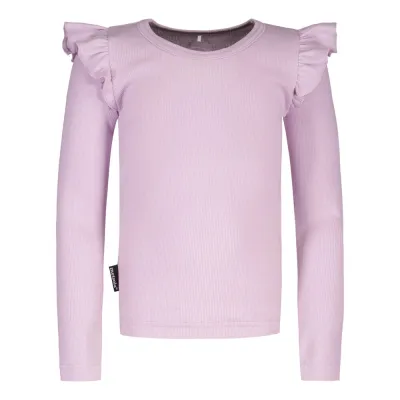 Metsola BF RIB FRILLA SHIRT LS, SWEET LILAC - 104, kuva 1 / 1