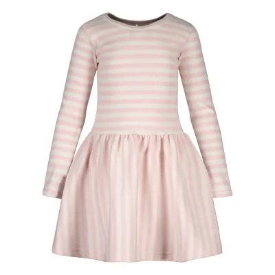 Metsola STRIPED RIB DRESS, BALLERINA/VANILLA - 110/116, kuva 1 / 1