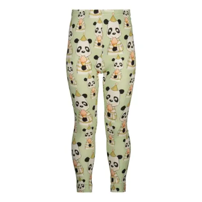 Metsola PARTY PANDA LEGGINGS, LILY GREEN - 110/116, kuva 1 / 1