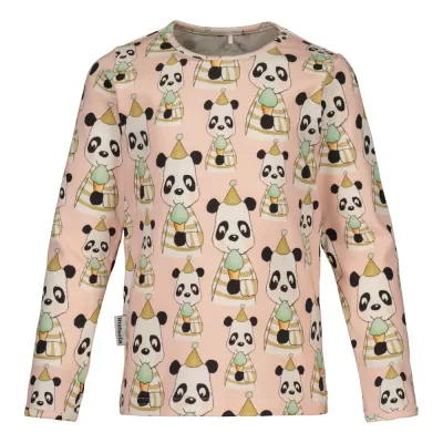 Metsola PARTY PANDA SHIRT LS, PEACH SORBET - 128, kuva 1 / 1