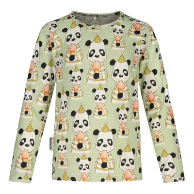 Metsola PARTY PANDA SHIRT LS, LILY GREEN - 92, kuva 1 / 1