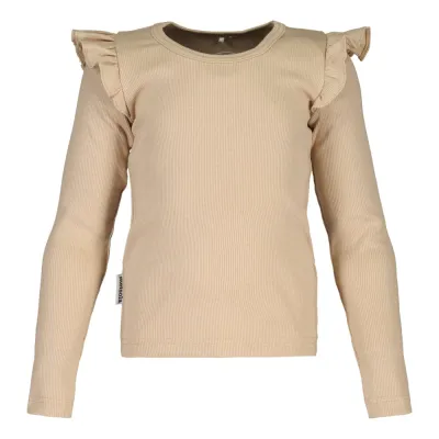 Metsola RIB FRILLA SHIRT LS, SANDY - 80, kuva 1 / 1