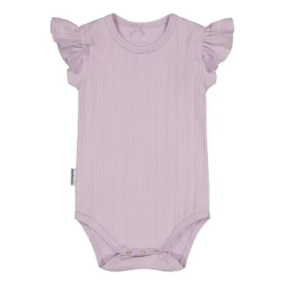 Metsola RIBBED FRILLA BODY SS, SWEET PEA - 86, kuva 1 / 1