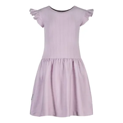 Metsola RIBBED FRILLA DRESS SS, SWEET PEA - 74/80, kuva 1 / 1