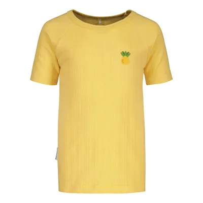 Metsola RIBBED T-SHIRT SS, CREAMY BANANA - 92, kuva 1 / 1