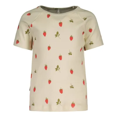 Metsola SWEET BERRIES RIB T-SHIRT SS, VANILLA - 92, kuva 1 / 1